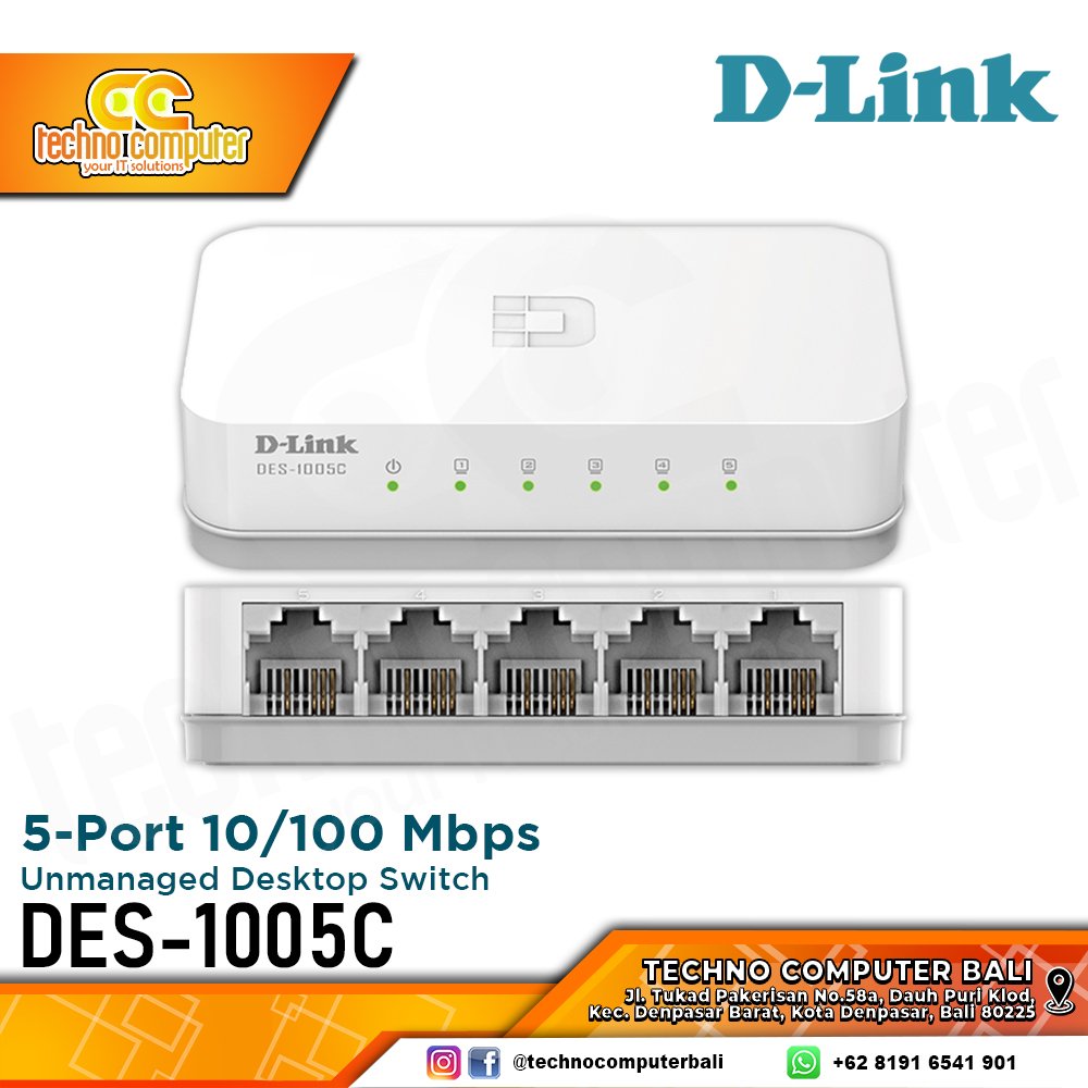 [84] Switch Dlink 5 Ports DES-1005C