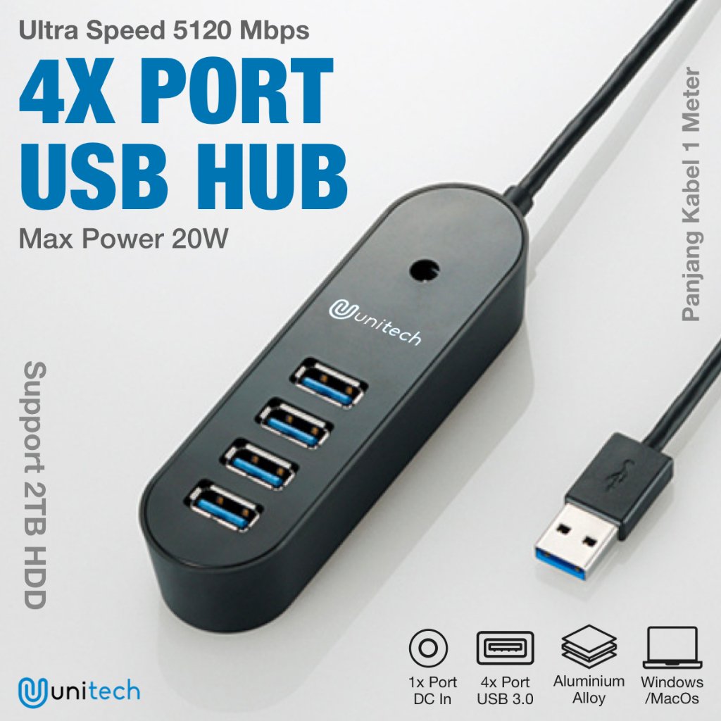 [6451] USB Hub 4 Port HUB Amkette Hi Speed 2.01