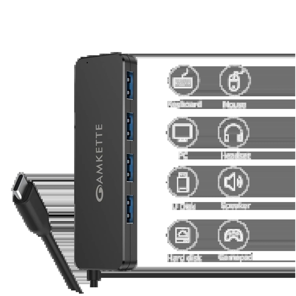 [IC6637] USB Hub Amkette  4  Port  3.0 USB