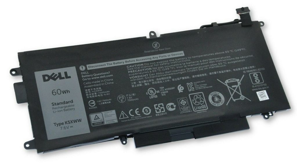 Battery for Dell 60WH 7.6V k5xww HSN 85076000 [laptop]