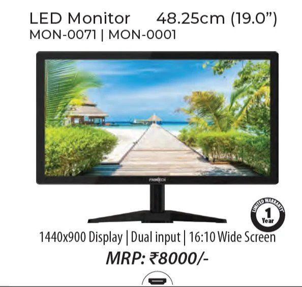 [IC6829] 19" Monitor Frontech HDMI+VGA