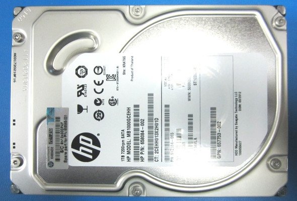 [IC8162] 1TB Hdd Hpe Mb001000gwfwk  7200 Sata Hewlett Packar