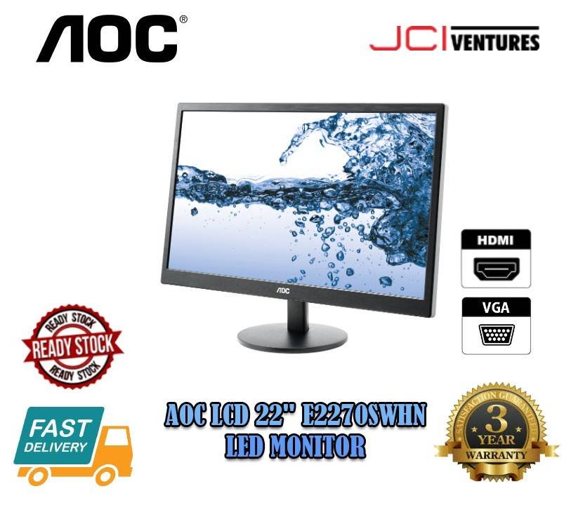 [5709] 22'' Monitor  AOC LED E2270SWHN (HDMI , VGA)