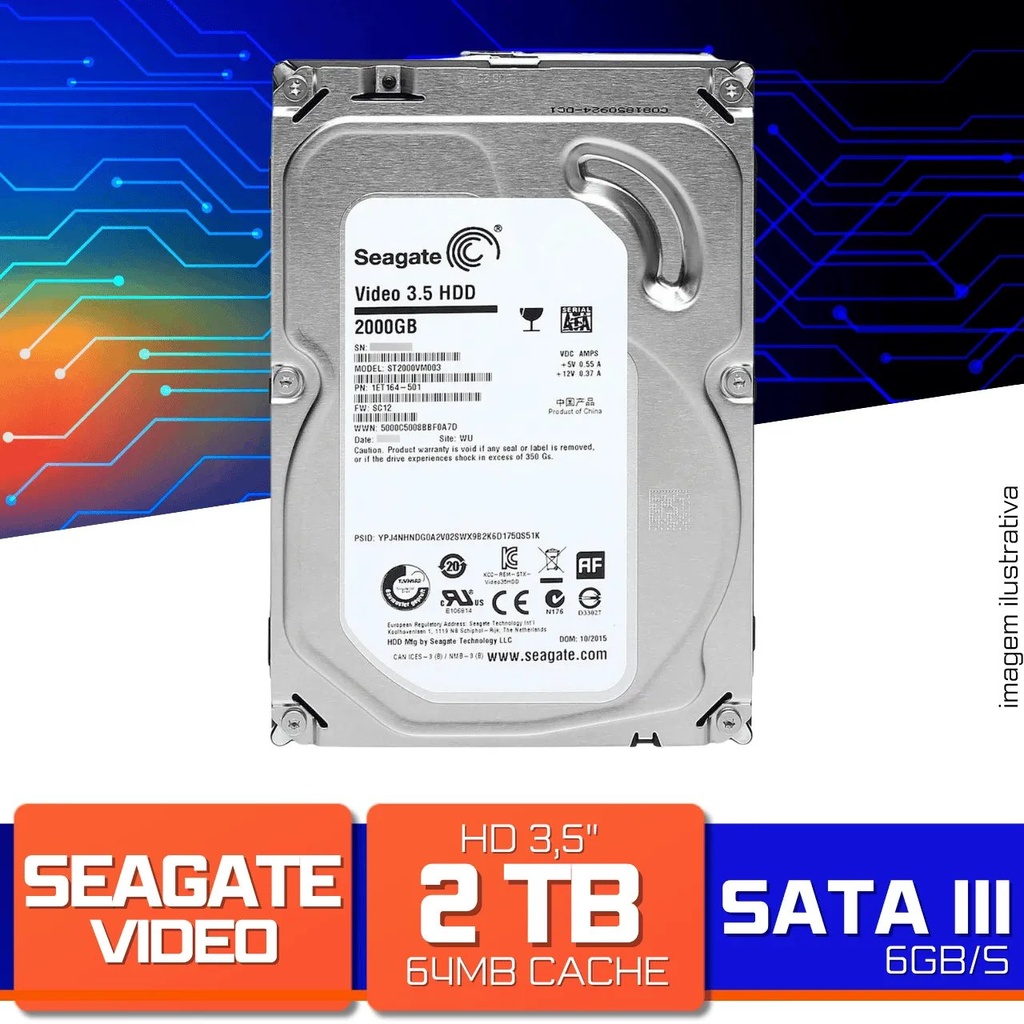 [IC8746] 2TB Seagate Sata (Import) Surveillance DT HDD