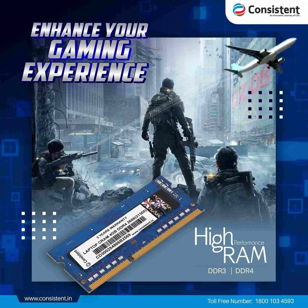 [IC7356] 4GB Ram Consistent  4GB DDR3 DT PC3 1600