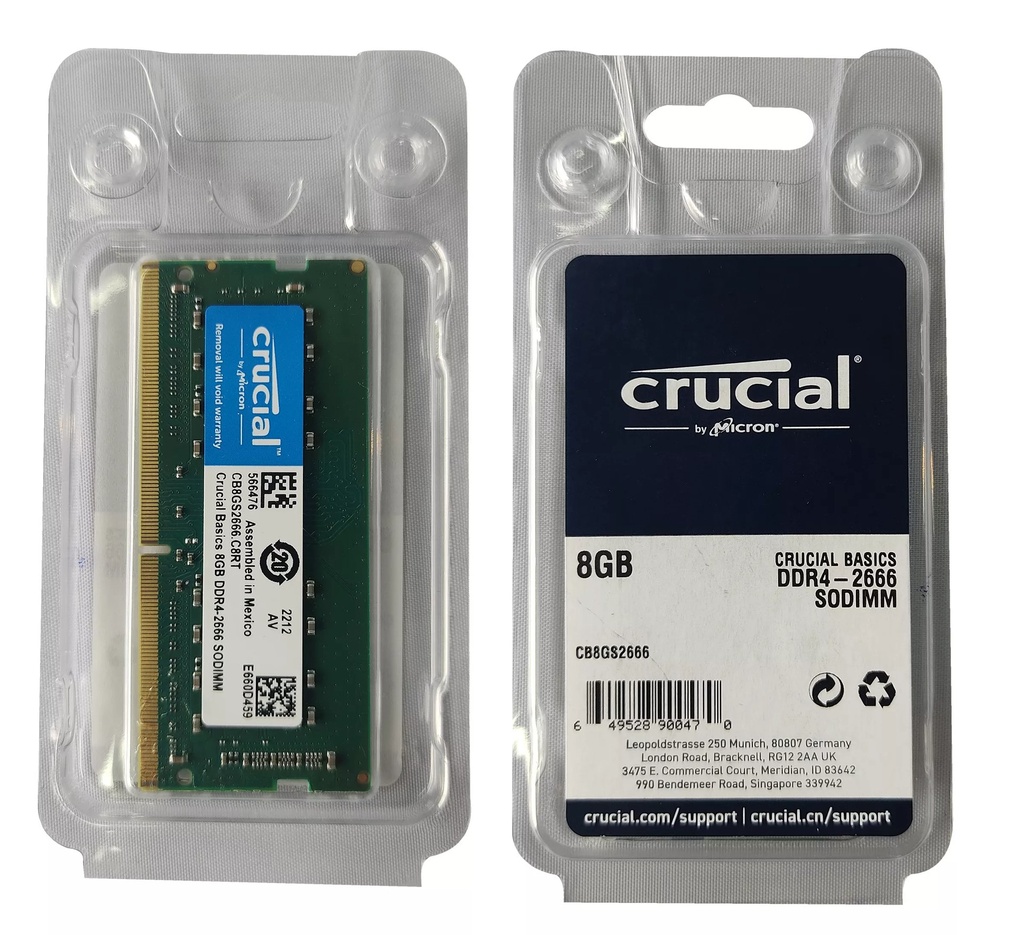 [6331] 8GB Ram DDR4 Crucial 2666 DT
