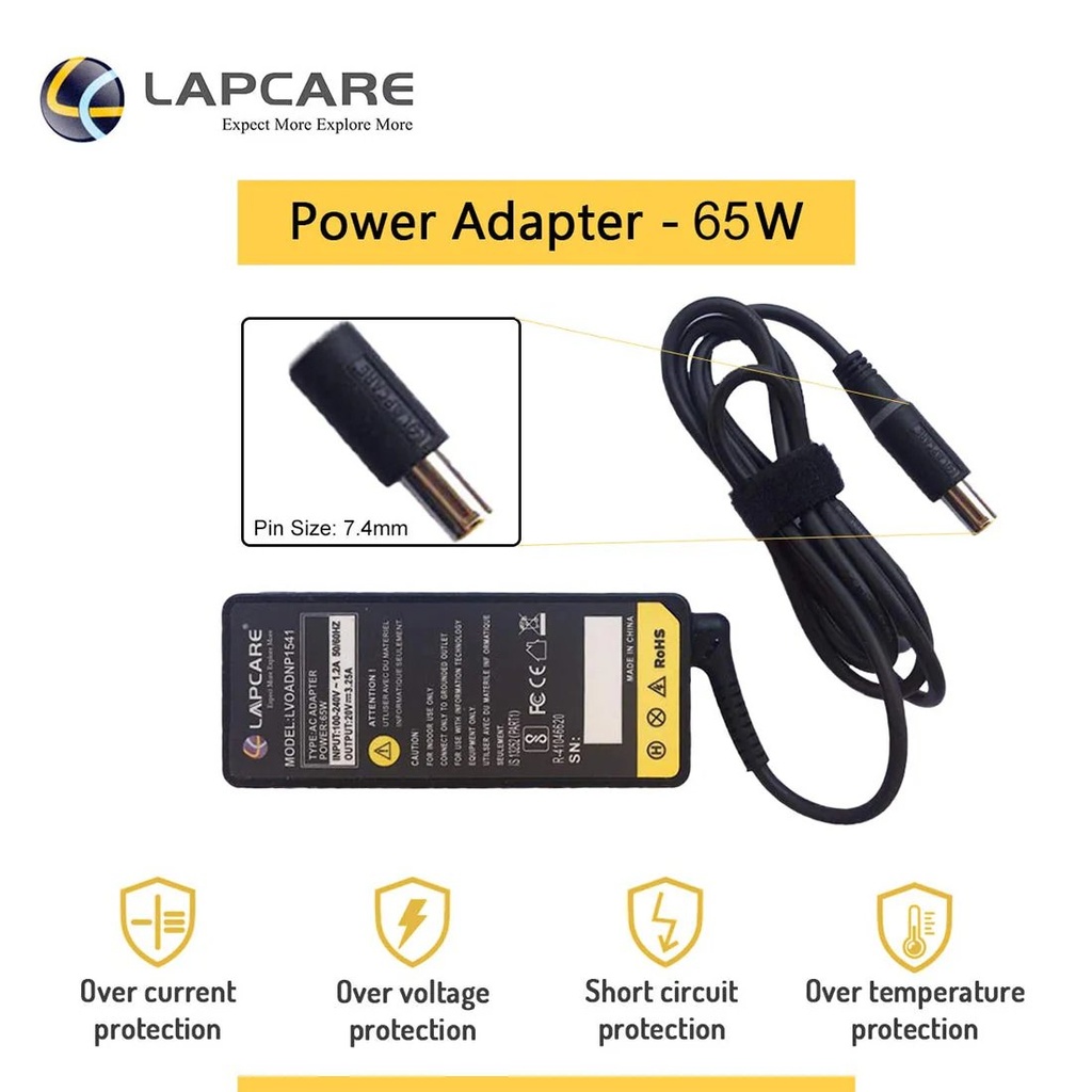 Adapter Lapcare 1541 20V/65W Big Pin Lenovo