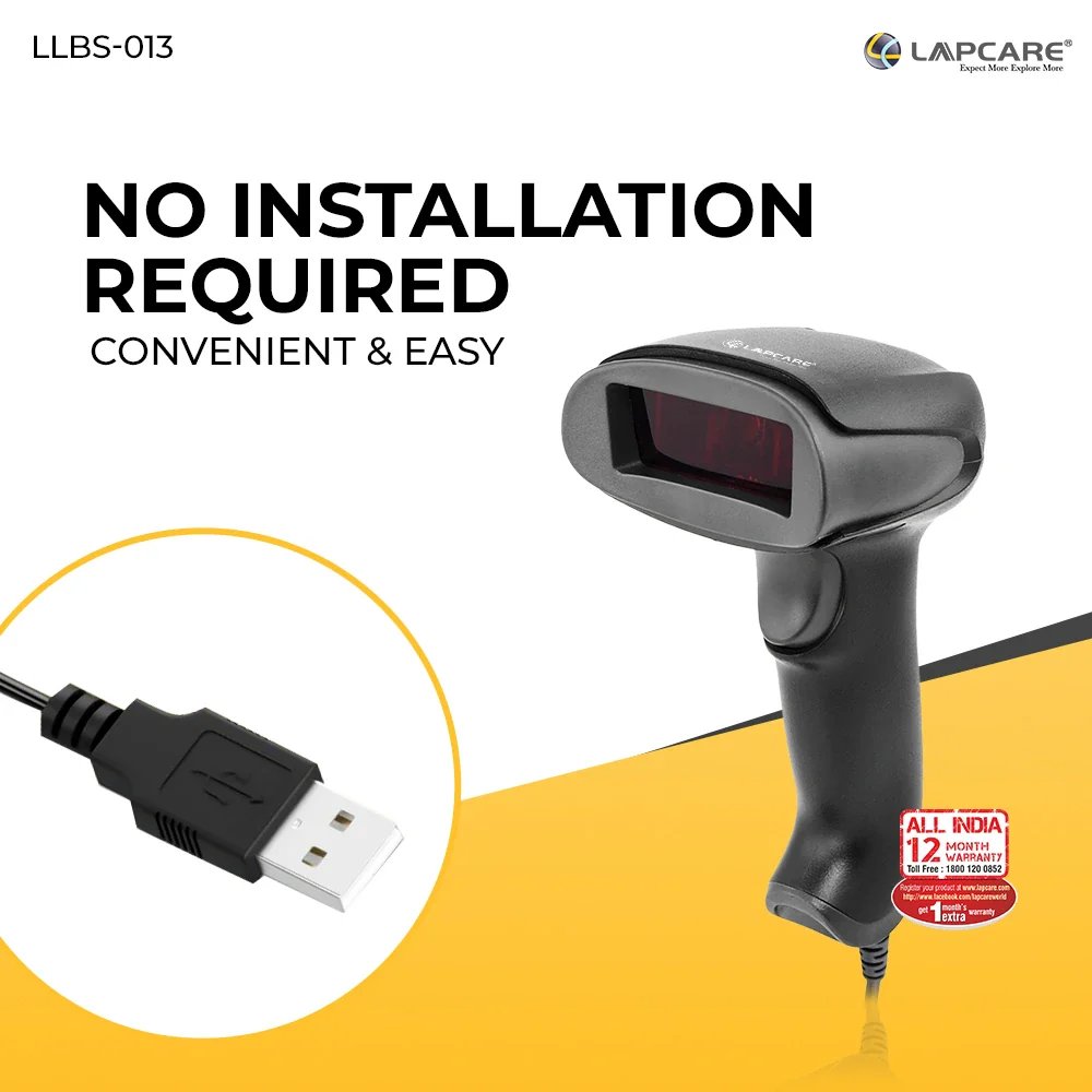 [IC9181] Barcode Scanner Lapcare Laser 1D LLBS-013 Usb
