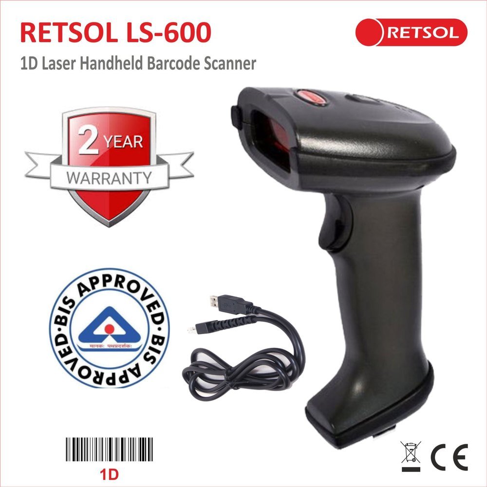 [IC8040] Barcode Scanner Retsol LS600 (1D) USB