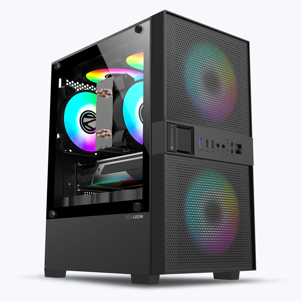 [IC8743] Cabinet Zebronics Gaming Leon White Pro