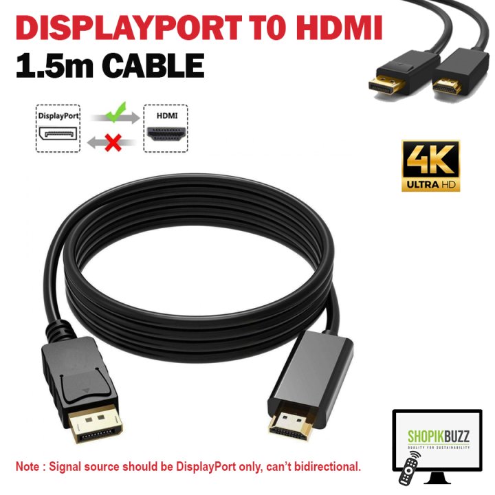 [5191] Cable Dp to Hdmi 1.5 Mtr