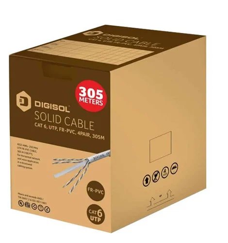 Cable Cat6 Digisol 305Mtr.Box [Gray Colour ]