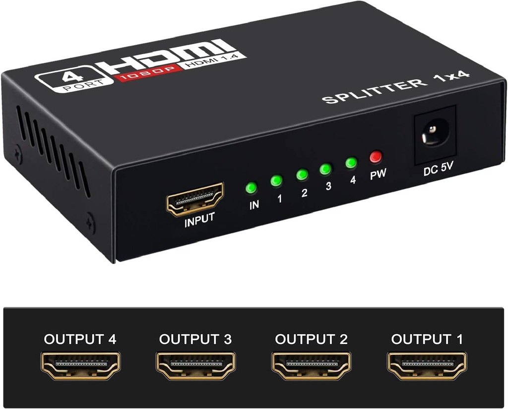 [598] Connecter HDMI Spliter 1X4out