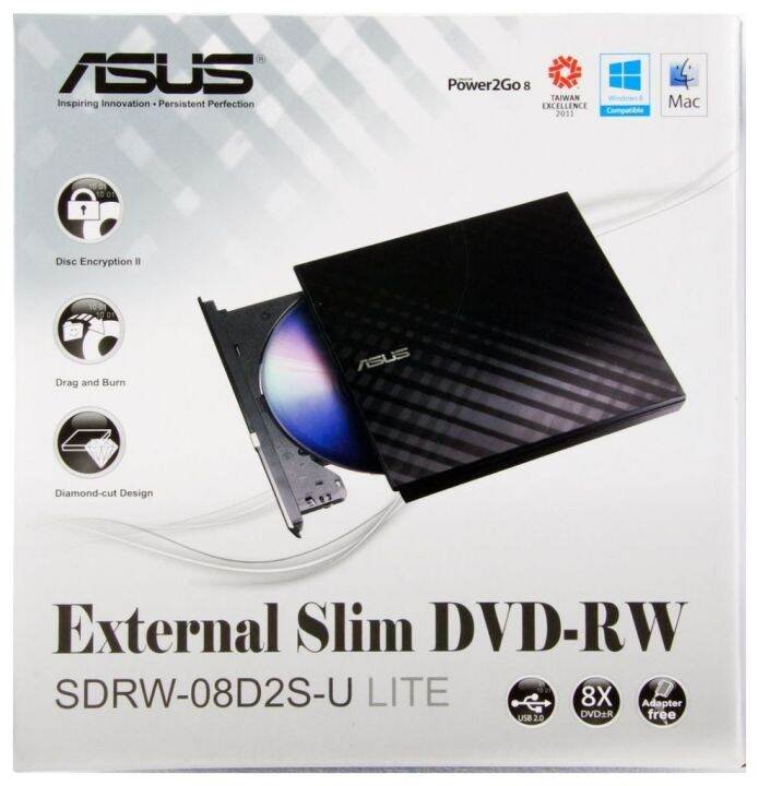 [IC8180] Dvd Writter Asus External Slim SDRW-08D2S-U Lite