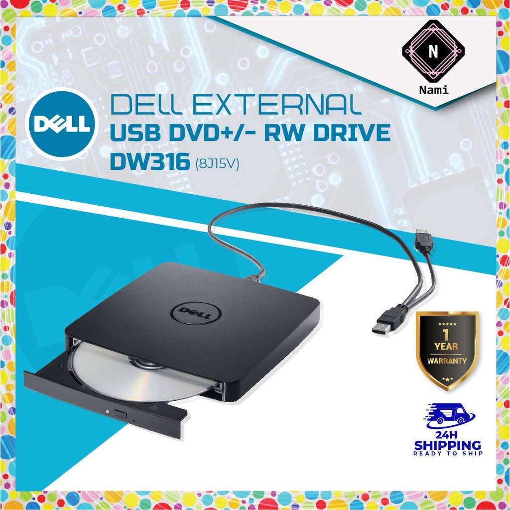 [IC8722] Dvd Writter Dell External USB Slim DW316-D0UDRW6511
