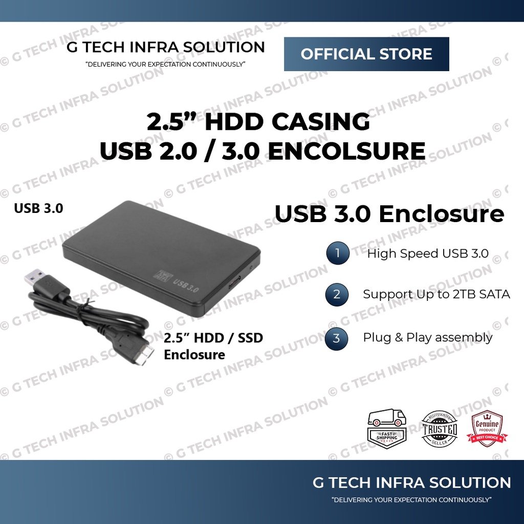 [1467] HDD  Casing  2.5" USB 3.0  Enclosure