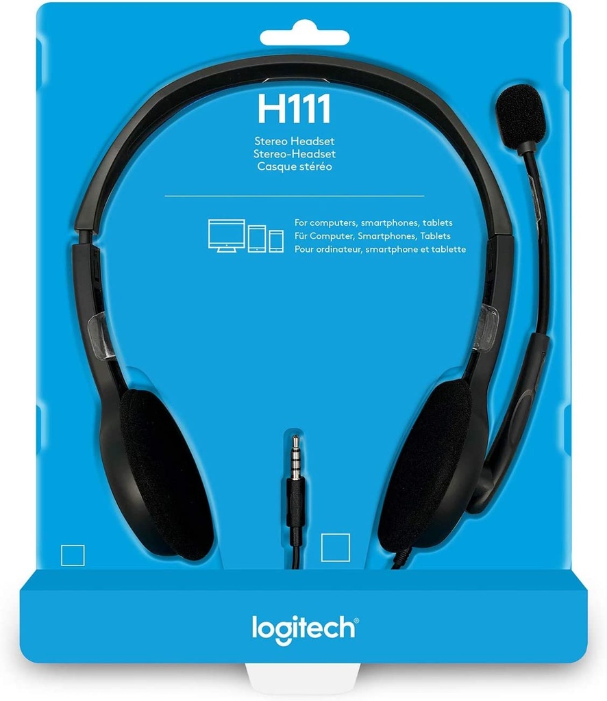 [1147] Head Phone Logitech H111 [Single Jack]