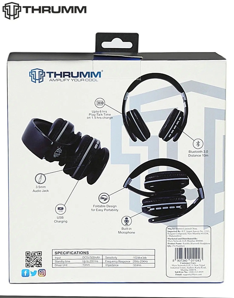 Headphone  Thrumm  Rumble BT
