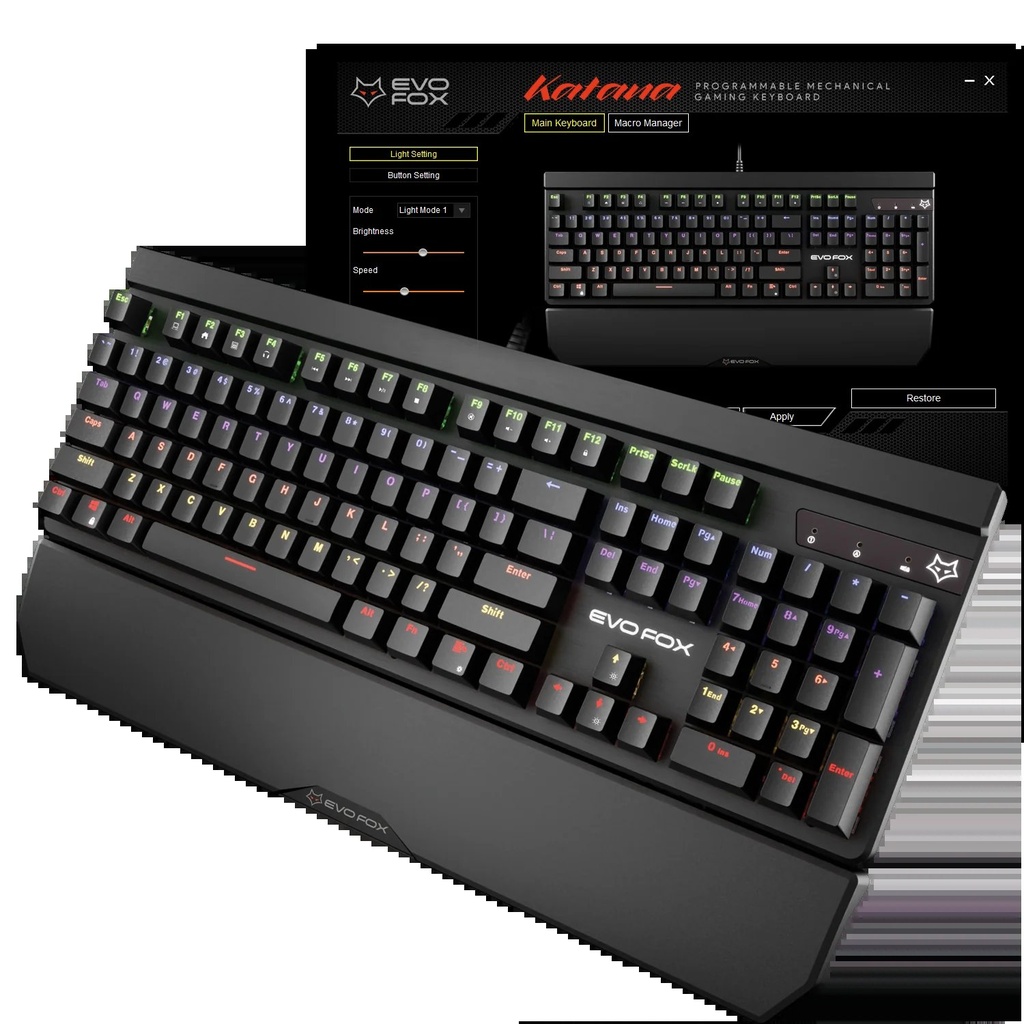 [IC9022] Keyboard Amkette  Evofox  Katanas  WL White