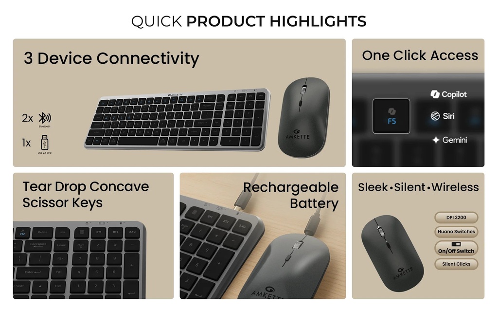[IC8331] Keyboard  Amkette  WI-KEY  BACKLIT Usb
