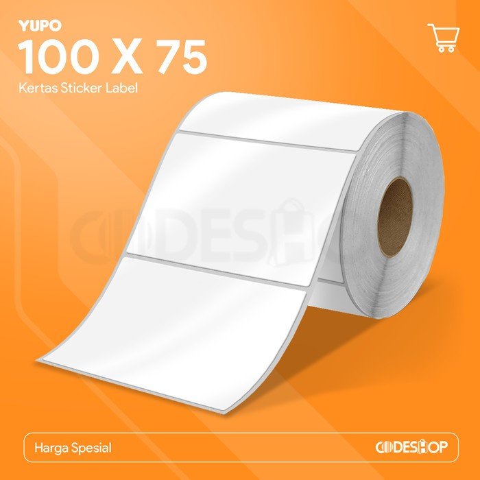 [IC8164] Label 100x75 mm  Qty 1000 Plain 4x3''