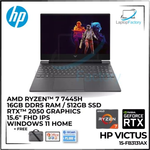 [IC9188] Laptop HP Victus FB3122AX  R7 16+512GB Rx2050 4GB