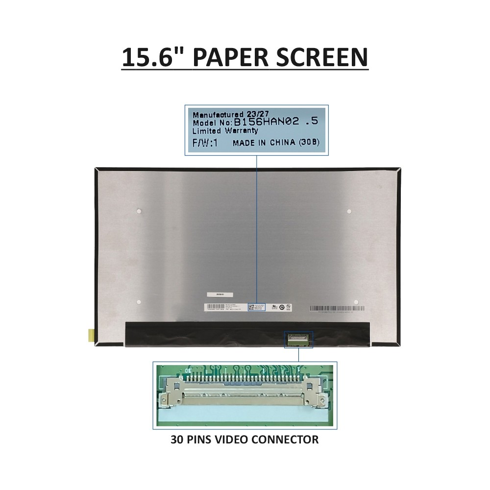 [IC8806] Laptop Screen 16.1 Paper 30 Pin Fhd Ips 3m