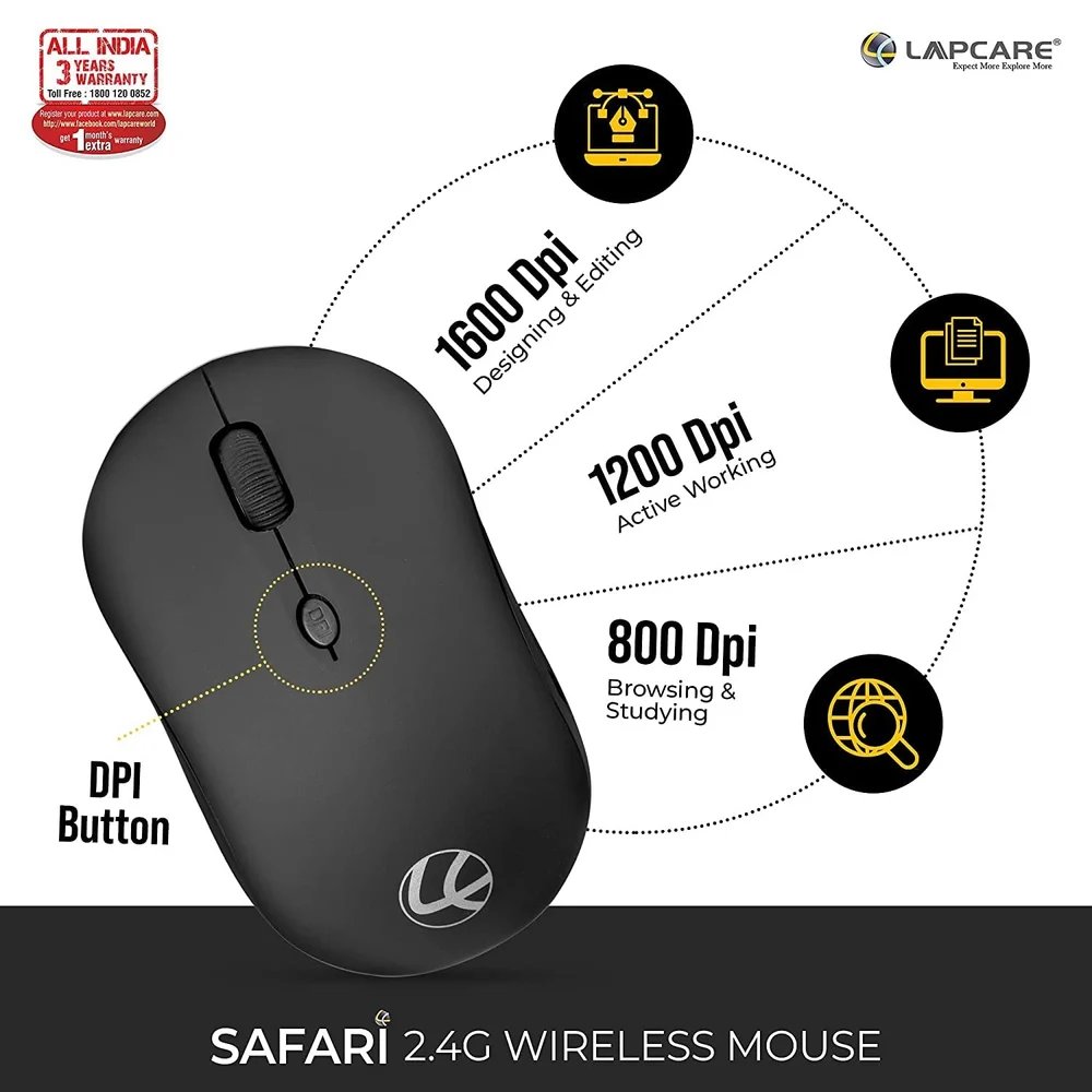 [IC7192] Mouse Lapcare Safari 006 BT & WL