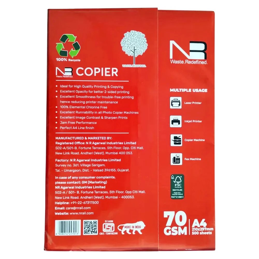 [IC9172] Paper Sirpur Copier  70 GSM A4 [White Packing]