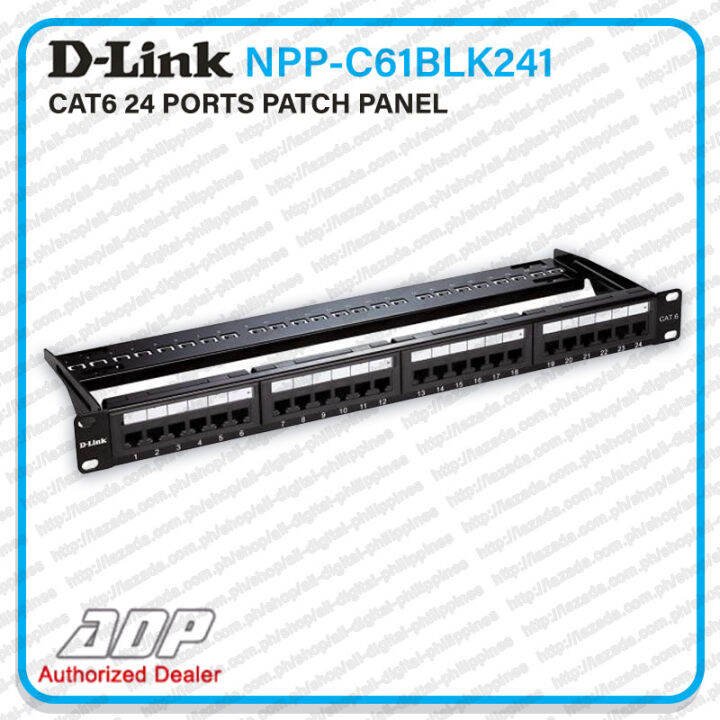 [IC6862] Patch   Panel  D Link 24 Port  Cat6  NPP-C61BLK241